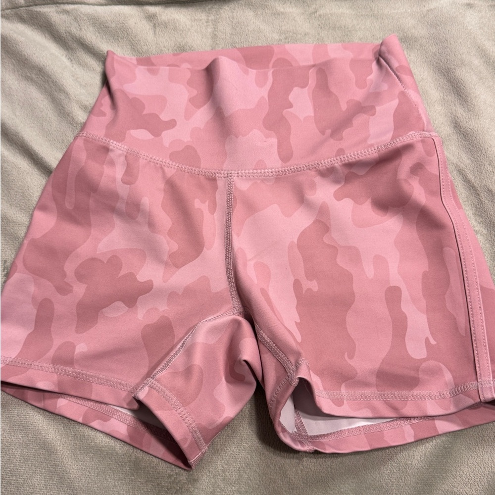BuffBunny Pink Camo Athletic Shorts